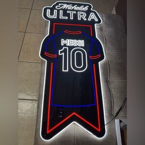 Messi michelob ultra neon sign RARE! NIB!